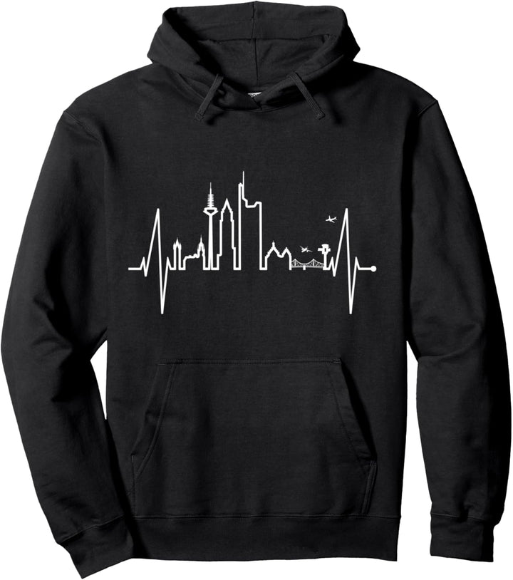 Frankfurt Skyline Herzschlag Fan Ich Liebe Frankfurt Am Main Pullover Hoodie