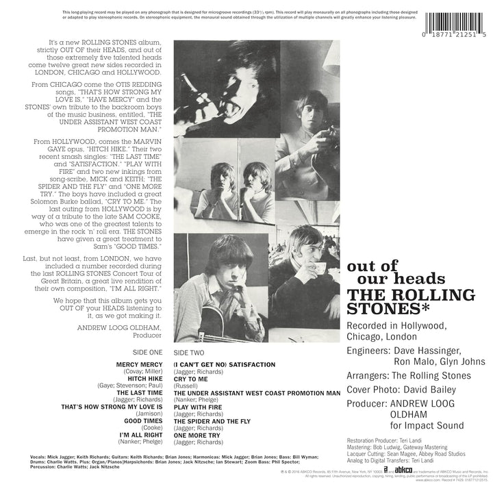 Out Of Our Heads (US), Vinyl