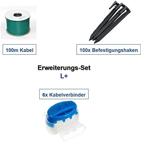 Genisys Erweiterungs-Set L+ kompatibel mit Ambrogio ® L30 Kabel Haken Verbinder Erweiterung Paket Ki