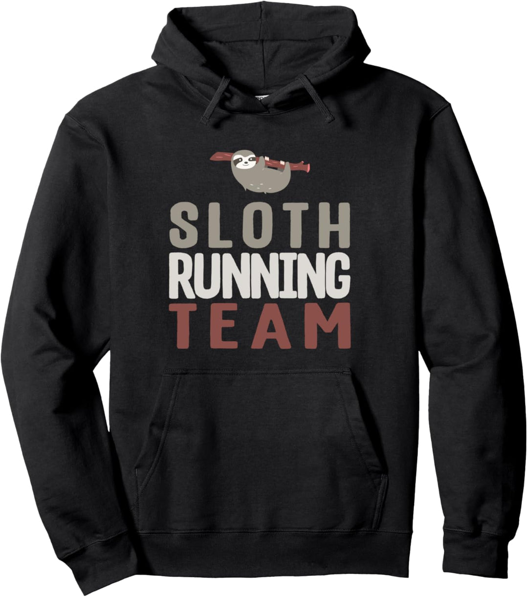 Cute Sloth Running Team Slothlike Runners Joke Pullover Hoodie