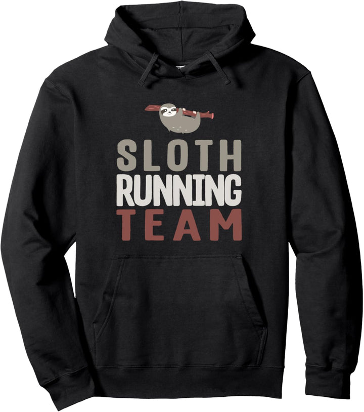 Cute Sloth Running Team Slothlike Runners Joke Pullover Hoodie