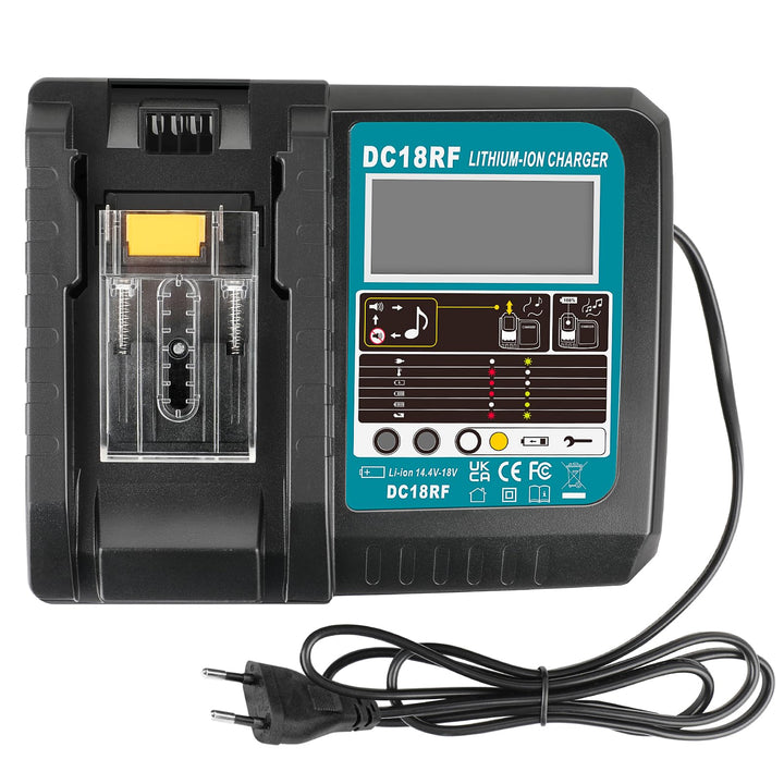 3.5A DC18RC Schnellladegerät Kompatibel mit Makita 14,4V-18V Li-Ion akku BL1815 BL1830 BL1840 BL1850