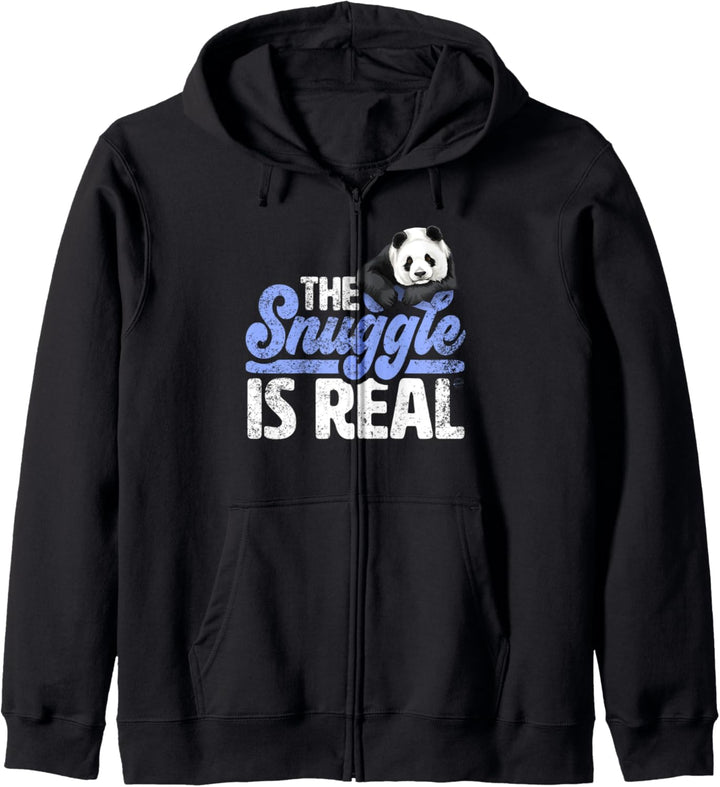 The Snuggle Is Real Cute Panda Funny Graphic Kapuzenjacke