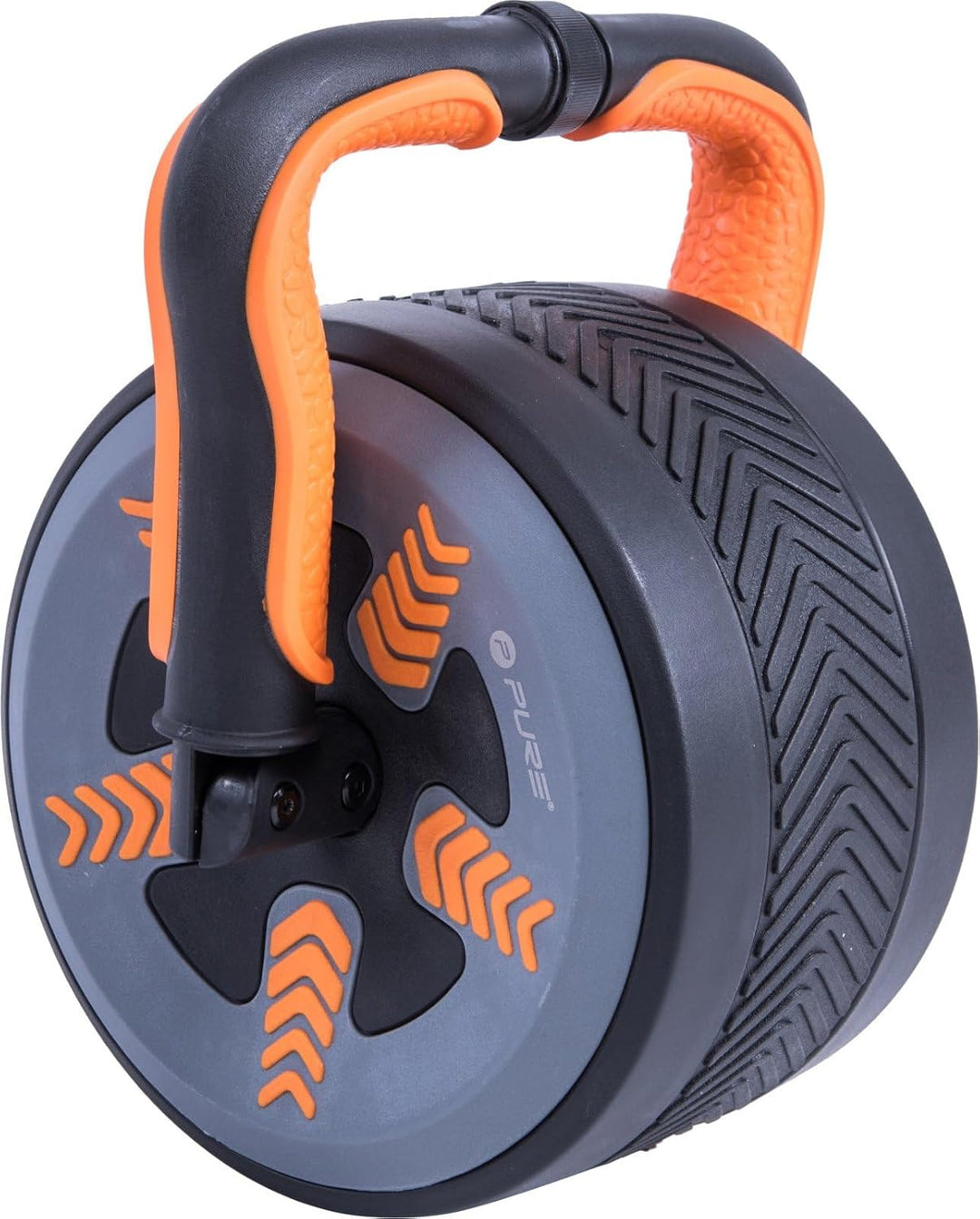Pure2Improve Unisex-Adult 2 in 1 Core Training Bauchrad &amp; Kettlebell Bauchrad/Kettlebell, Schwarz, E