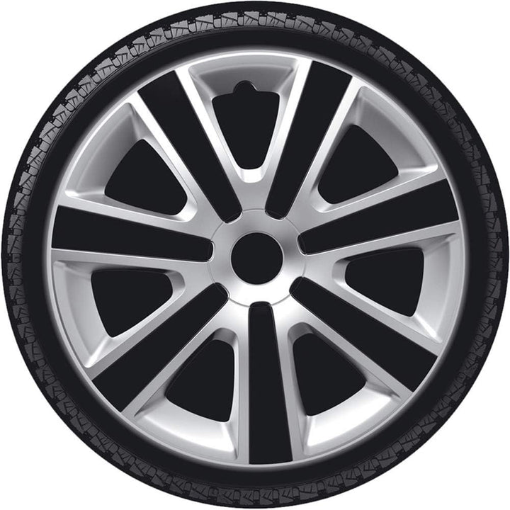 AUTO-STYLE Satz Radzierblenden VR 14-Zoll Silber/Schwarz Silber/Schwarz 14-inch, Silber/Schwarz 14-i