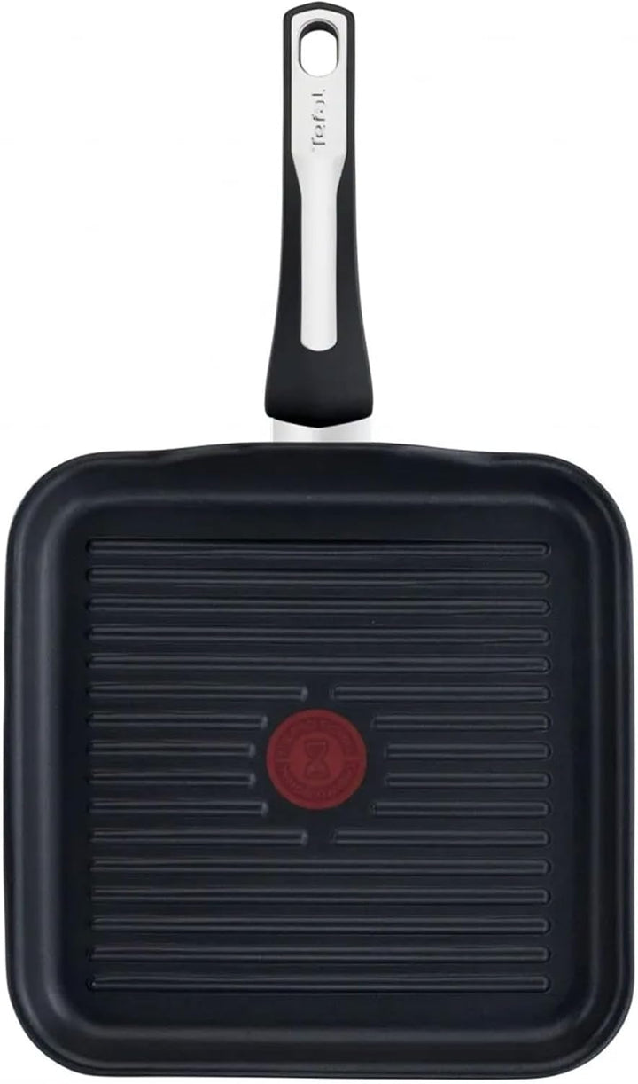 Tefal Selection Grillpfanne 26 x 26 cm, Titanium Antihaft-Versiegelung, Thermo-Spot Temperaturindika