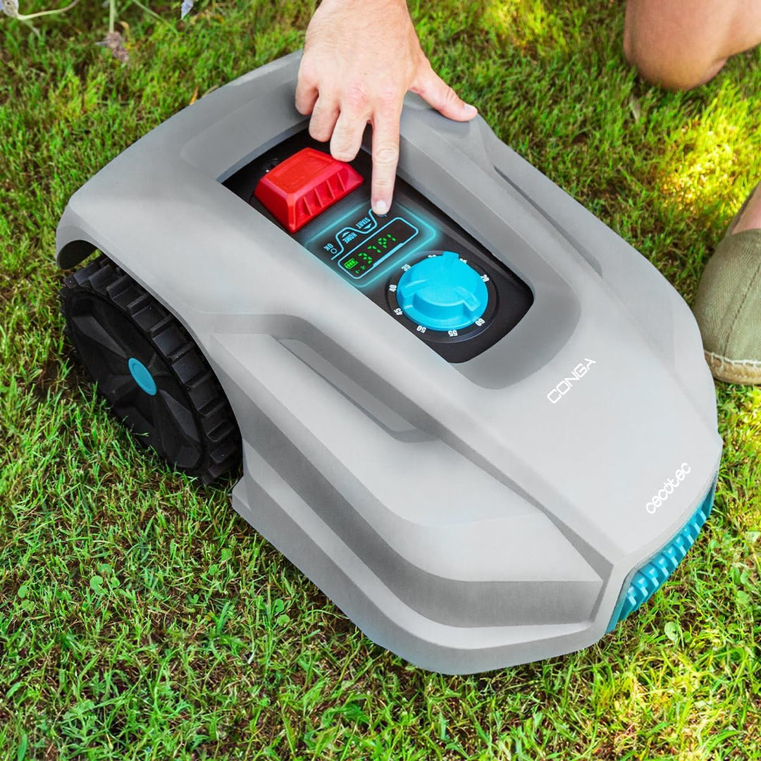 Cecotec Rasenmähroboter mit App Conga Grasshopper 800 Connected. Digitaler Brushless Motor, Flächen