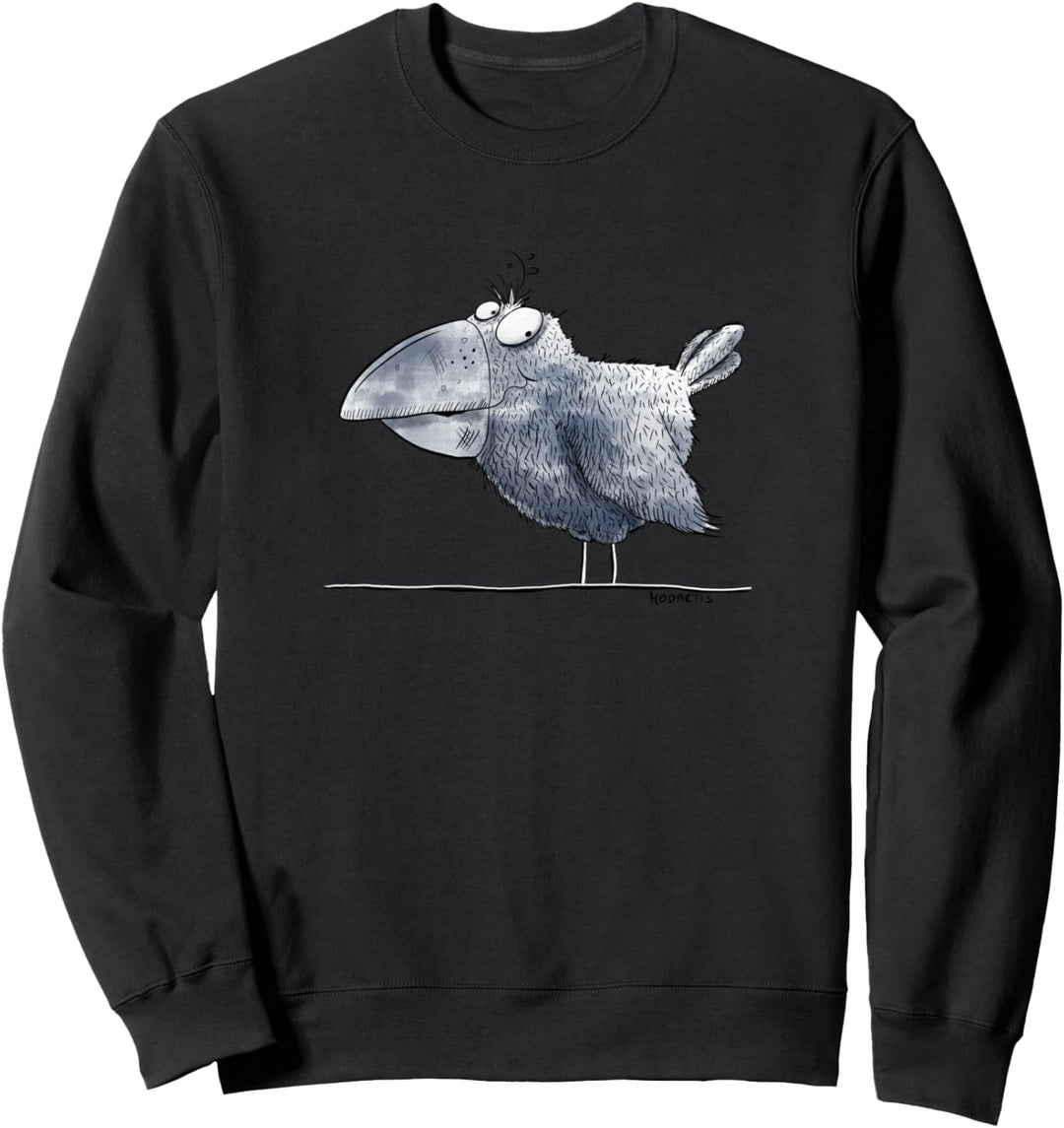Lustiger Rabe I Krähe I Schwarzer Vogel Fun Vogelmotiv Sweatshirt