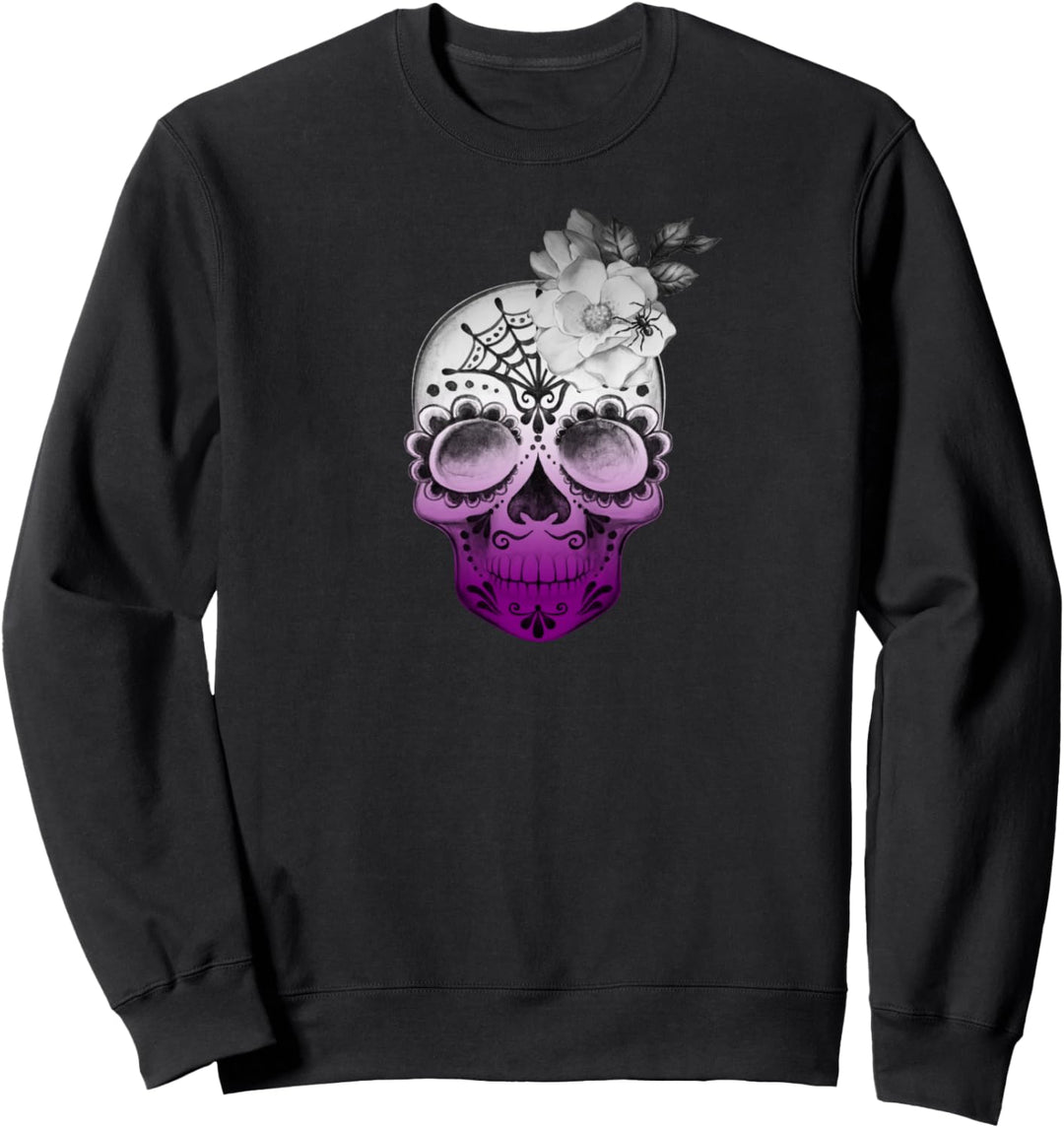 Asexuell Sugar Totenkopf Halloween Dia De Los Muertos Ace Sweatshirt
