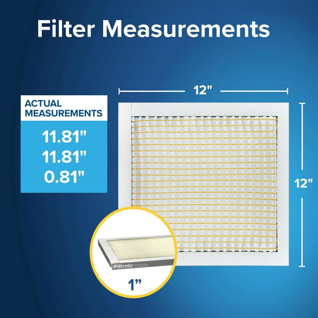 Filtrete BD10–6pk-1e Air Filter, 12 in. x 12 in. x 1 in., weiss 12 In. x 12 In. x 1 In. 6.0, 12 In.
