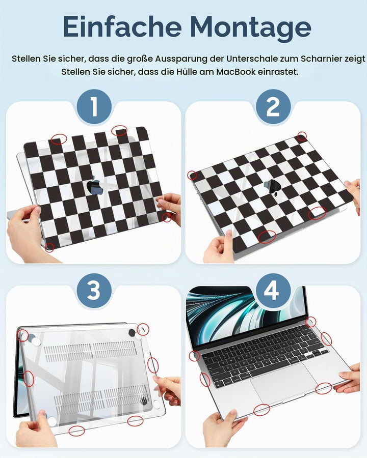 Fintie Hülle Kompatibel mit MacBook Air 13,6 Zoll M5 M4 M3 M2 (2026-2022) A3449 A3240 A3113 A2681, U