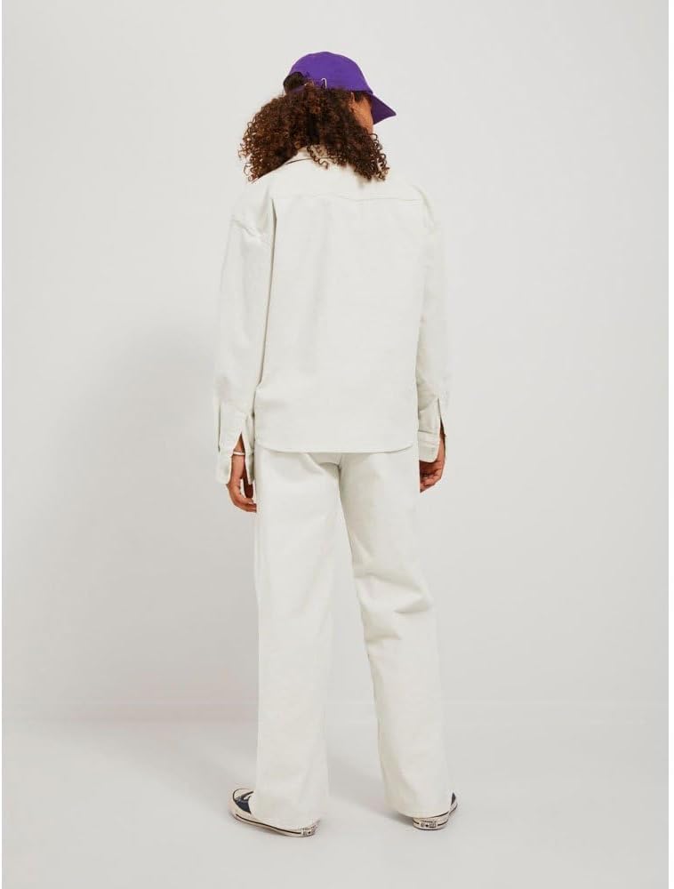 JACK & JONES Damen Jxgelly New RLX Cord Overshirt Sn Jacke L Bone White, L Bone White
