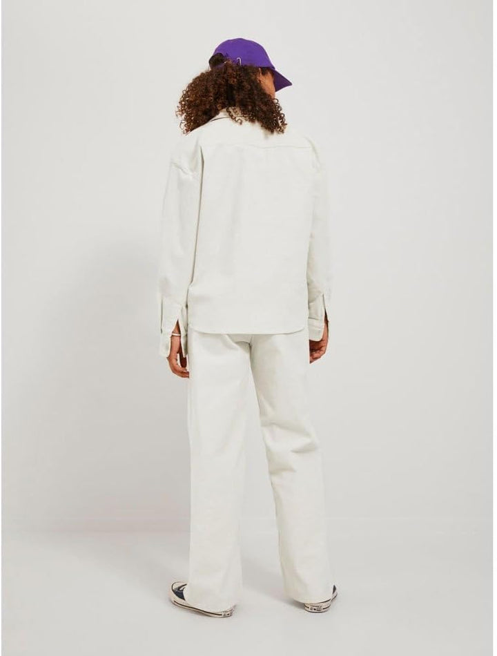 JACK & JONES Damen Jxgelly New RLX Cord Overshirt Sn Jacke L Bone White, L Bone White