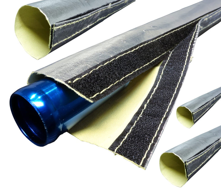 5m Alu-Kevlar Klett Hitzeschutzschlauch ID-Ø 160mm Klettverschluss | VIELE LÄNGEN &amp; GRÖSSEN 10-210mm