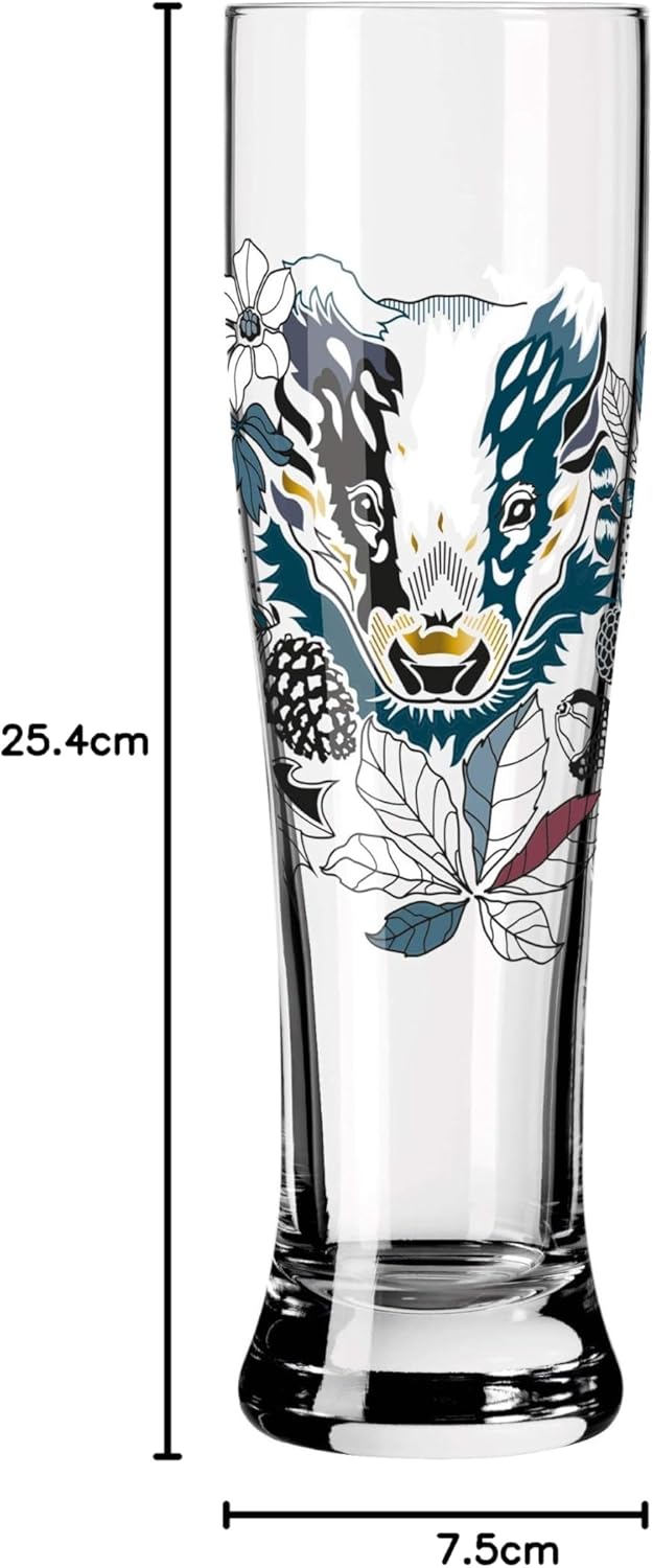 Ritzenhoff 3481004 Weizenbierglas 500 ml – 2er Set – Serie Brauchzeit Set Nr. 4 – 2 Stück mit mehrfa