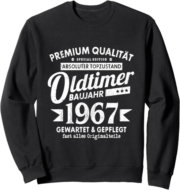 Vintage Oldtimer Baujahr 1967 Gewartet Gepflegt Geburtstag Sweatshirt