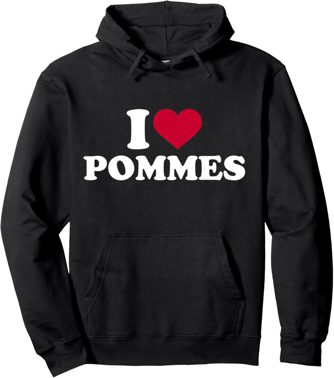 Ich liebe Pommes Pullover Hoodie