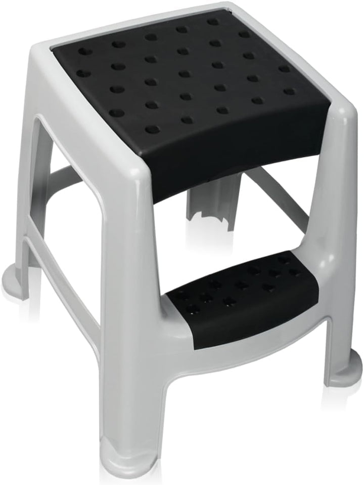 Tritthocker 2 Stufen Tritt bis 150 kg mit Staufach Trittstufe Haushalt