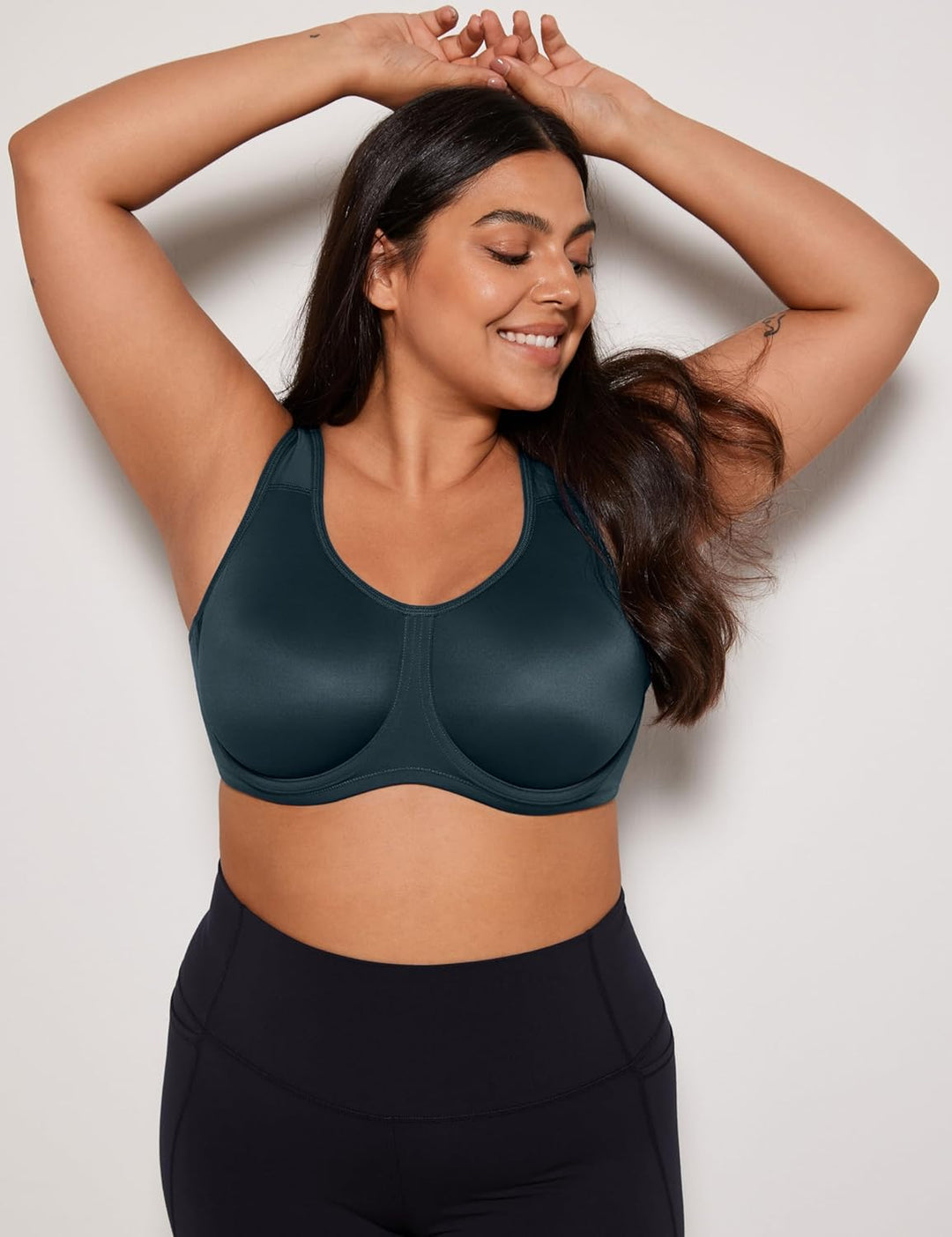 SYROKAN Damen Starker Halt Sports BH Grosse Brüste mit Bügel für Grosse Grössen | mit Bügel, Grosse