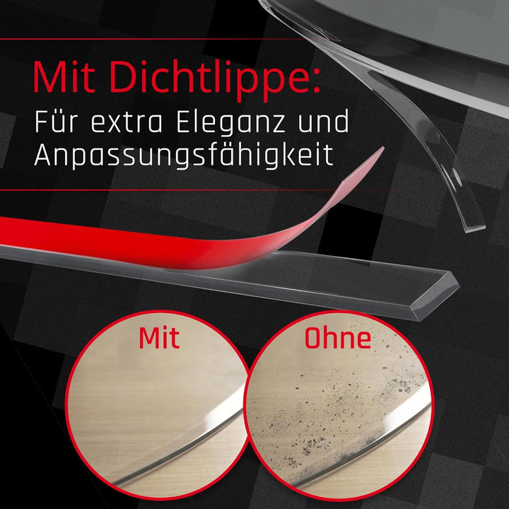 BIJON Glasplatte Rundbogen für Kaminofen mit Dichtlippe, Glasbodenplatte - Funkenschutzplatte Glas m