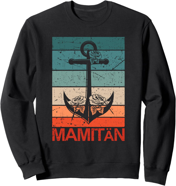 Mamitän Segeln Mama Kapitän Segelboot Vintage Sweatshirt