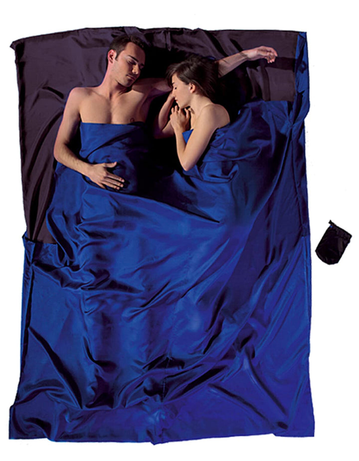 Cocoon Silk Double TravelSheet 220 x 180 cm blau, 220 x 180 cm blau