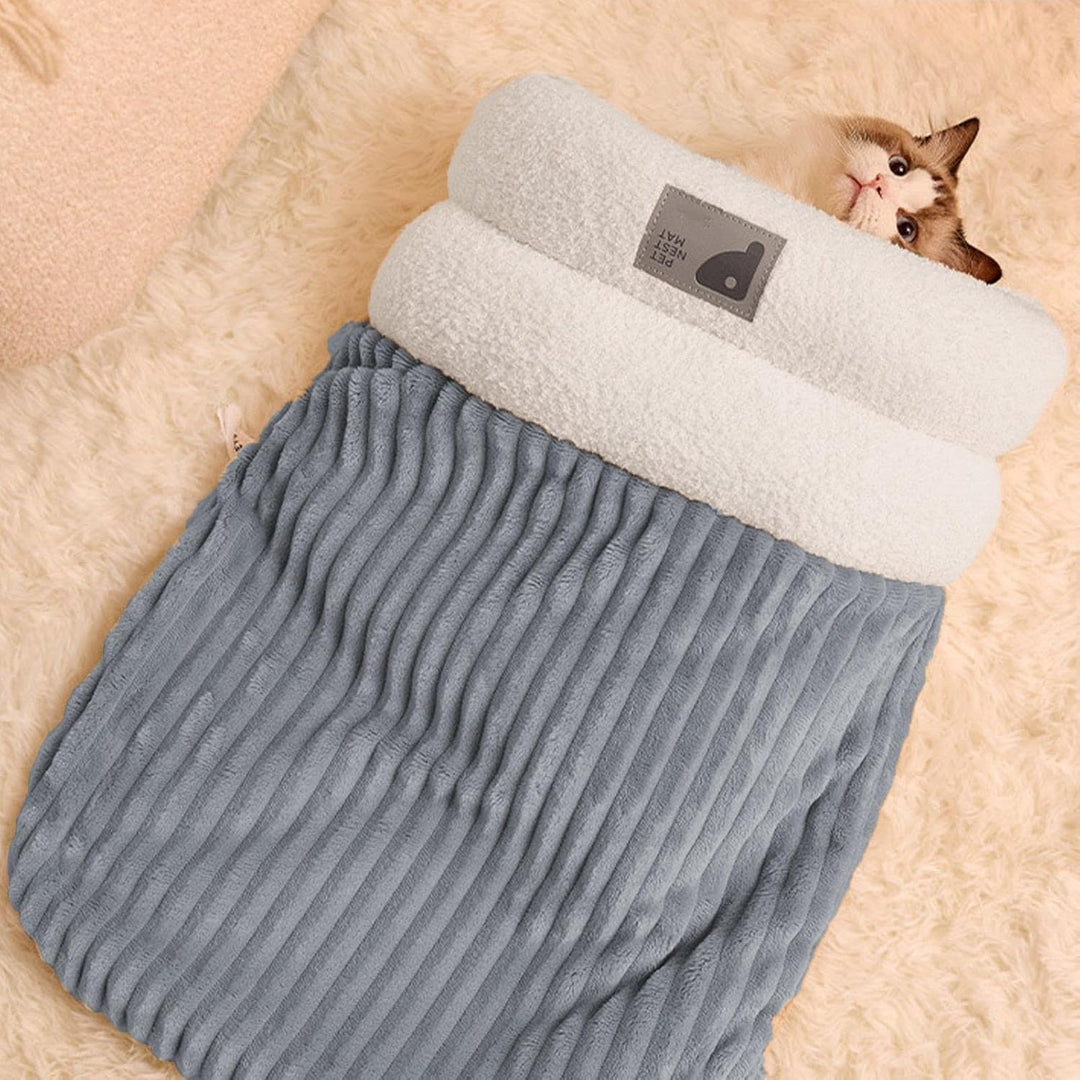 Katzen Winterschlafsack - Katzenschlafsack Für Wohnungskatzen | Weicher Bequemer Katzen Winterschlaf