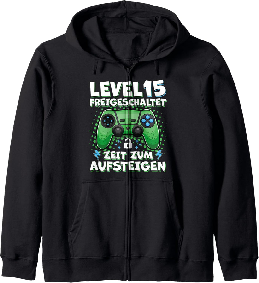 Level 15 Geburtstag Junge Geschenk Für 15 Jährigen Jungen Kapuzenjacke