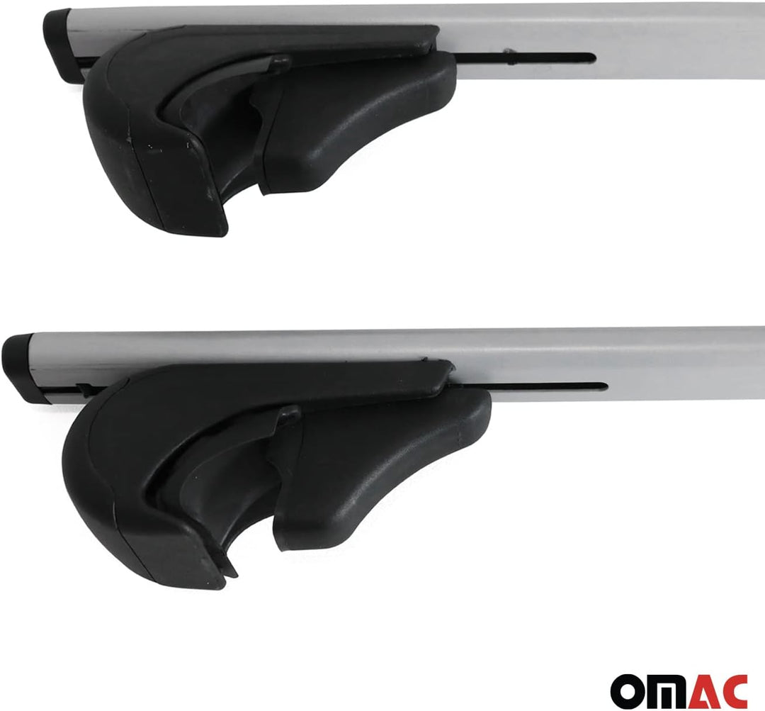 OMAC Dachträger Gepäckträger kompatibel mit Nissan Qashqai J10 2007-2014 Grundträger Metall Grau, Gr