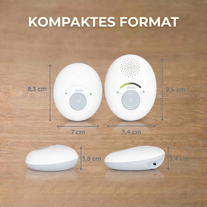 Alecto DBX110 Babyphone Audio - digitales Babyphone mit DECT - 300 m Reichweite - kompaktes Design -