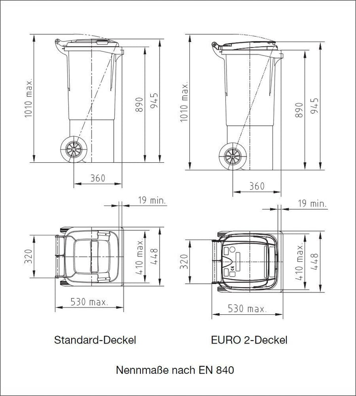 E536106 Müllgrossbehälter 60L rot, Rot