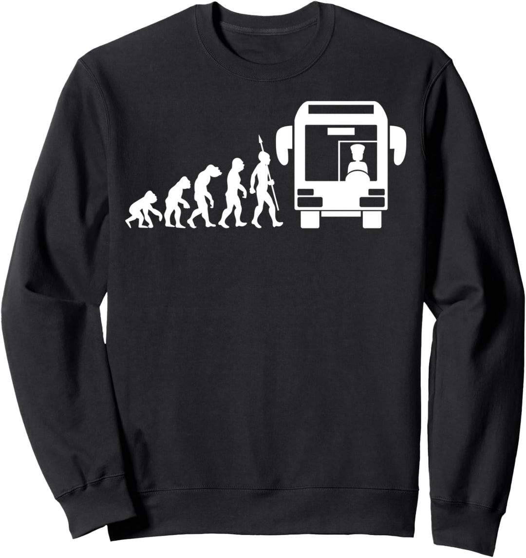 Busfahrer Busfahren Bus Fahren Fahrer Evolution Fun Lustig Sweatshirt