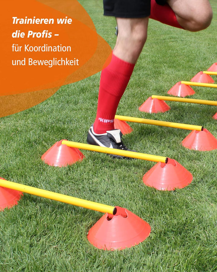 Mini-Hürden 5er Set mit Stangen 100 cm – für Agility- & Koordinationstraining – Cavaletti – Hürden &