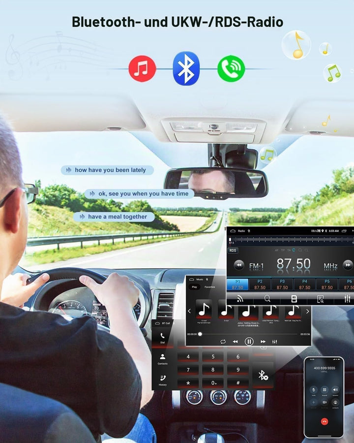 2GB+64GB CAMECHO Android 13 Autoradio für Renault Megane 2 (2002-2009) mit Bluetooth Navi,7 Zoll Aut