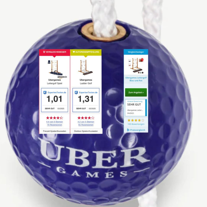 Uber Games - Profi Hard Golf Leitergolf Spiel - Grün/Grau - 100% Profi - Stark und Stabil - in Luxus