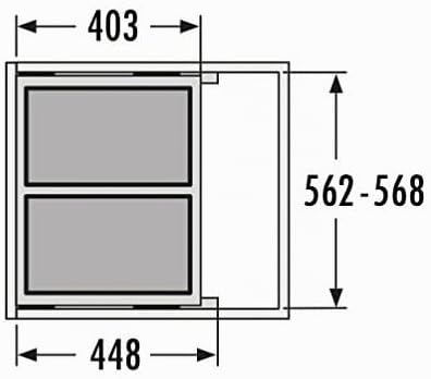 Hailo Abfallsammler CS Slide 60.2/60 Euro-Cargo-S Mülleimer Einbau Abfalleimer