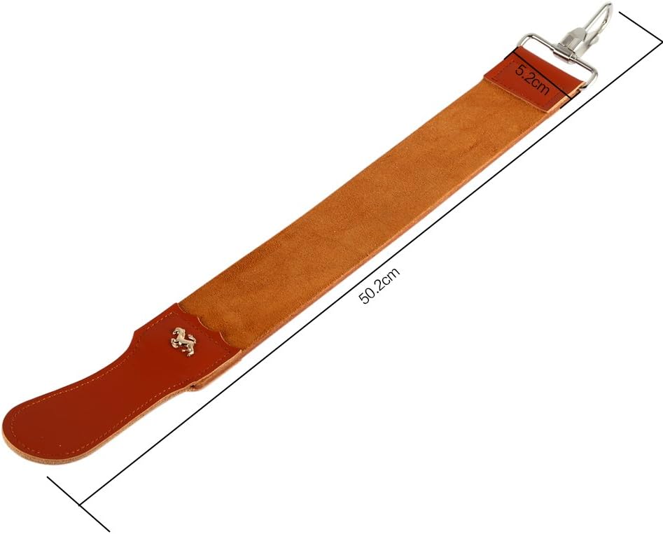Leder Streichriemen Schärfen, Barber Straight Razor Strap Folding Sharpener Schärfset Lederriemen, H