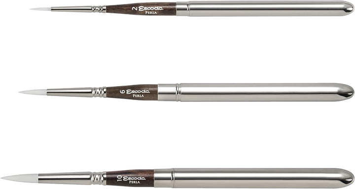 ESCODA Set bestehend aus 3 Aquarellpinseln - Das professionelle Perla-Reiseset enthält DREI, in Barc
