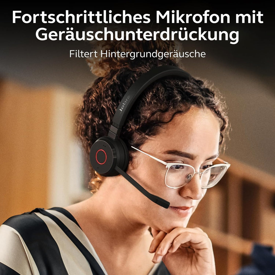 Jabra Evolve 65 TE Link UC Mono Stand Wireless Kopfhörer, Mono Dritte Ausgabe USB-A-Dongle + Ladesta