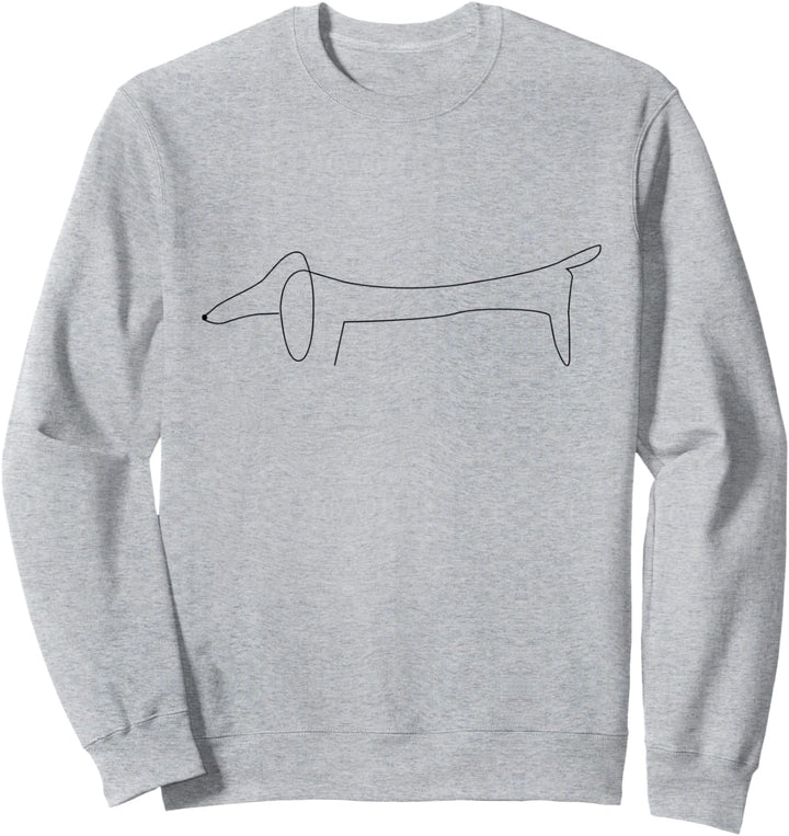Dackel Single Line Design Hundebesitzer Herrchen Frauchen Sweatshirt