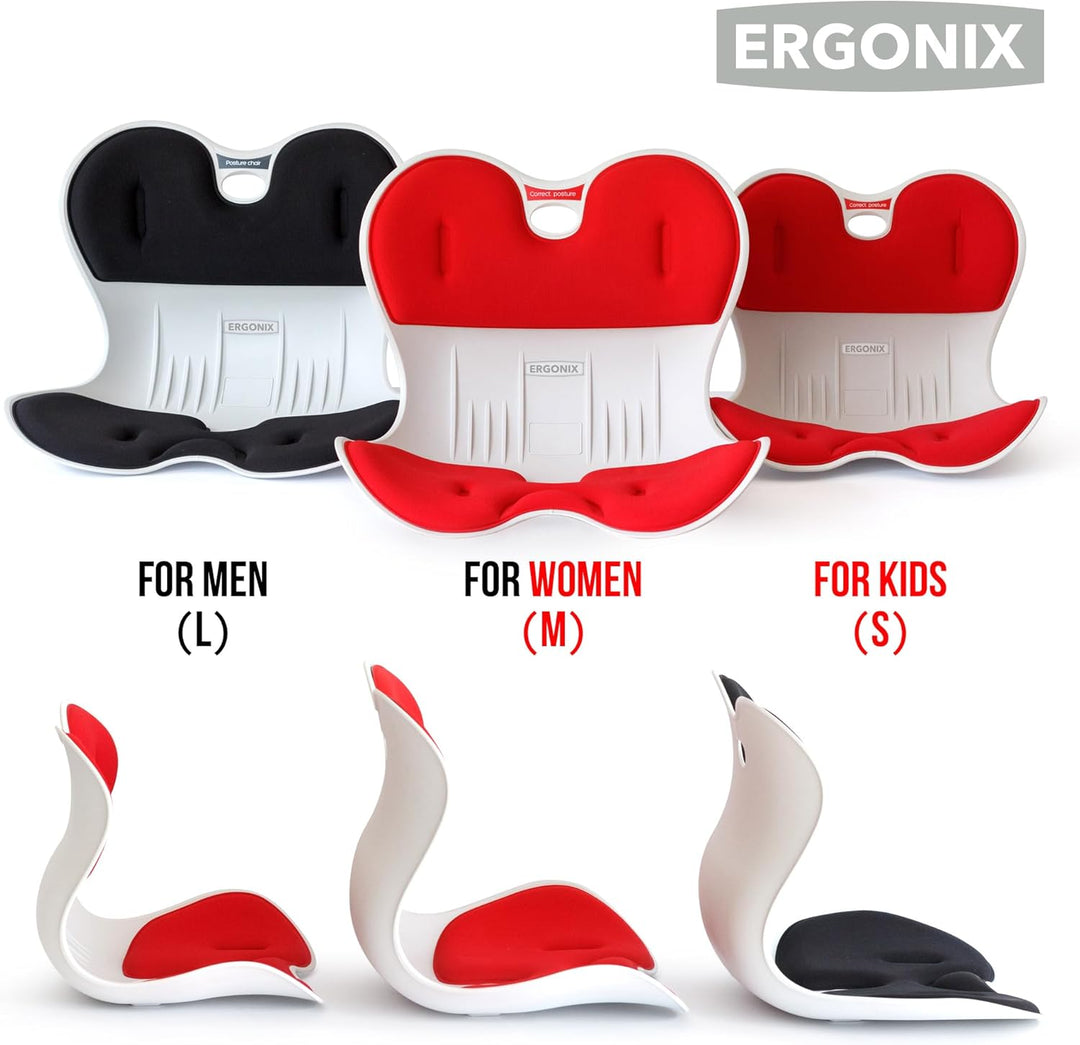 ERGONIX Lordosenstütze Haltungskorrekturstuhl für Frauen - Grösse M Ergonomischer Rückenstützstuhl z