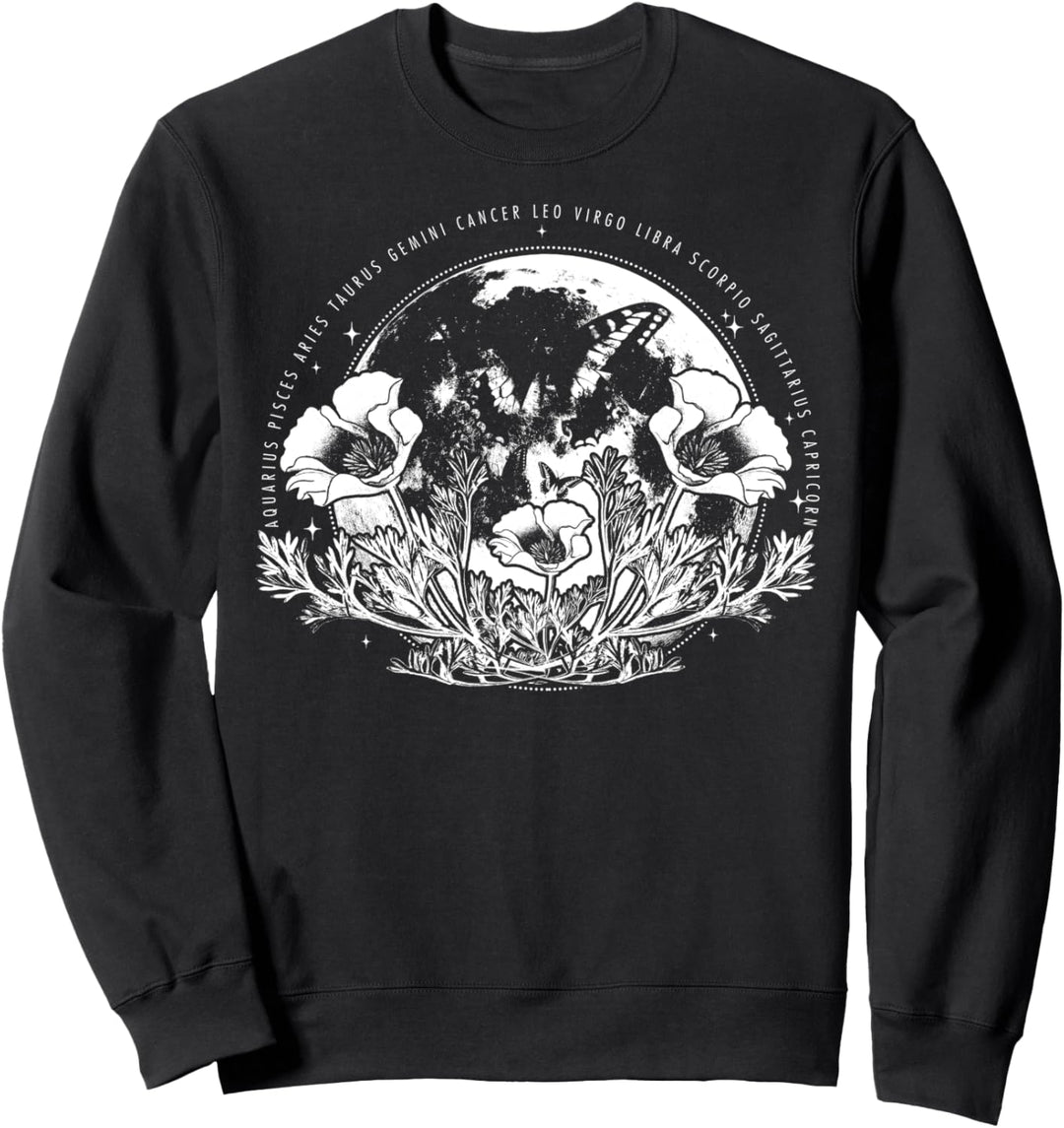 Trendy Zodiac Moon Sweatshirt