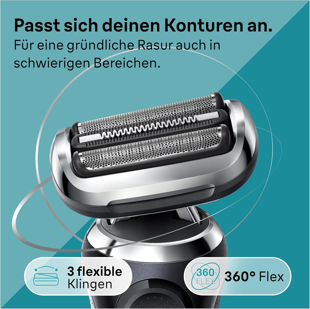 Braun Series 7 Elektrorasierer 360° Flex mit Präzisionstrimmer, Trimmer & Rasierer Herren Elektrisch