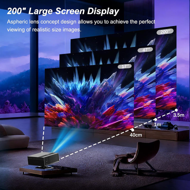 [Google TV &amp; Offizielle Apps] Beamer 4K 8K Unterstützt, Smart Beamer Heimkino 1080P FHD, Autofokus &amp;