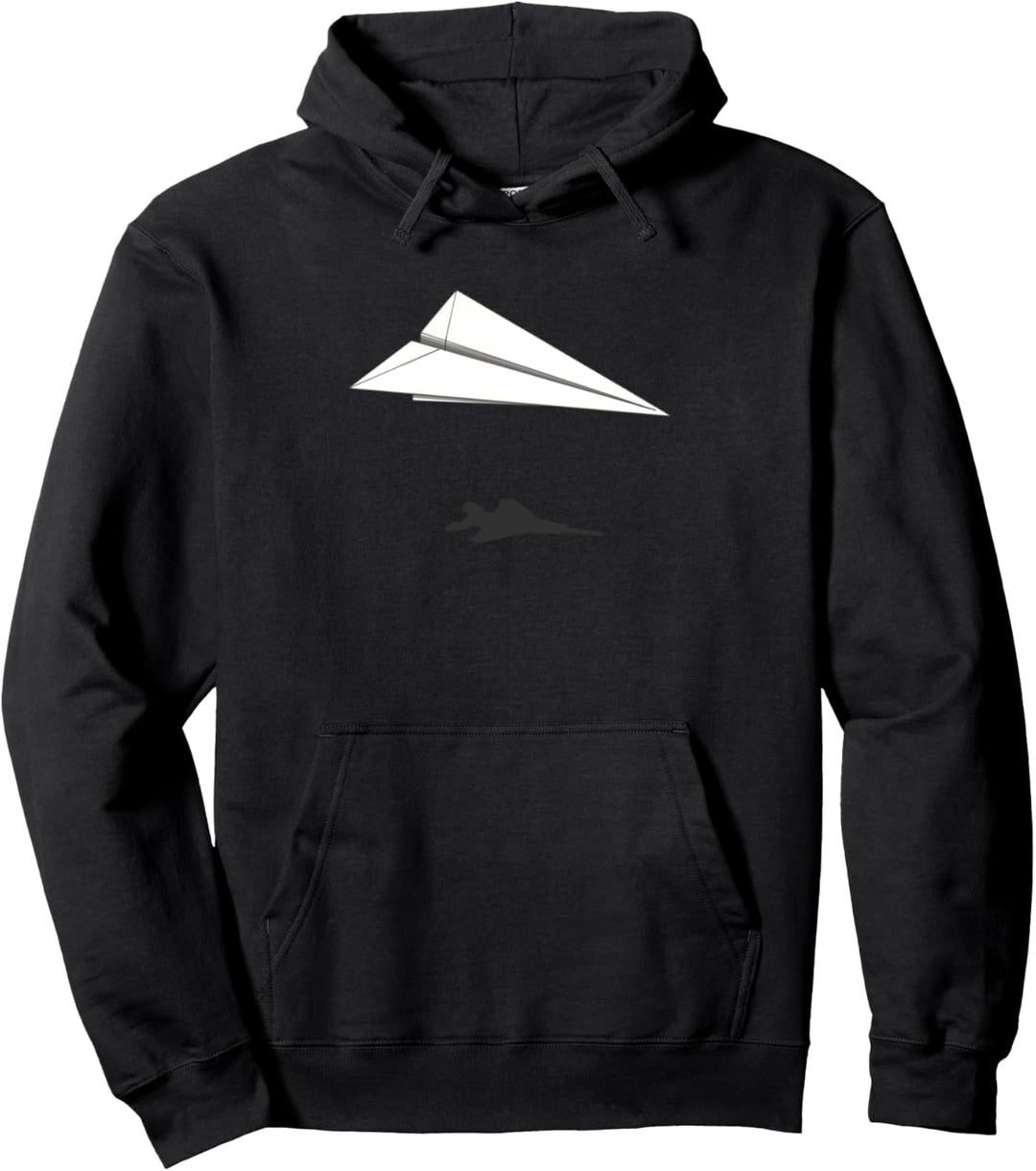 Paper Airplane Shadow F-15 Eagle Pullover Hoodie