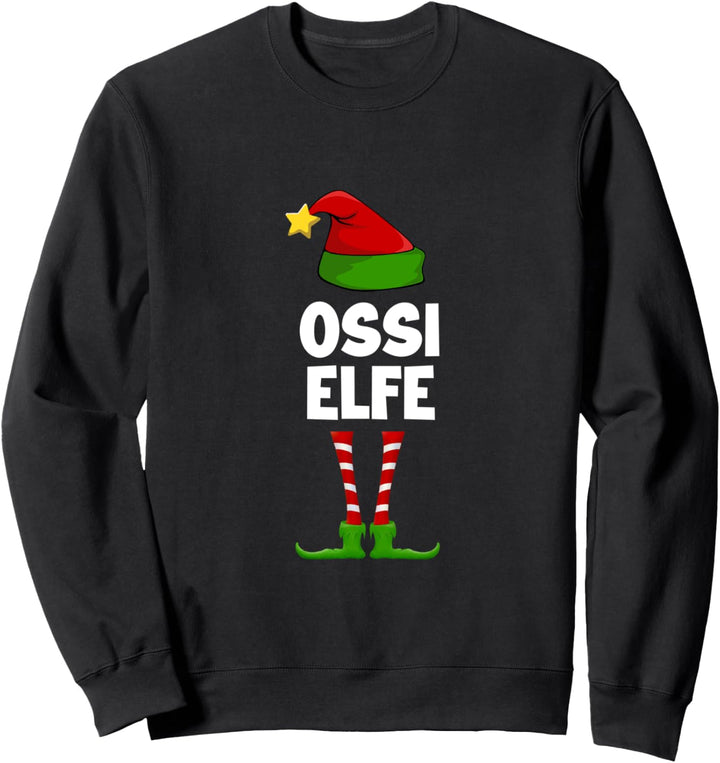 Ossi Elfe Partnerlook Familien Elfen Outfit Xmas Weihnachts Sweatshirt