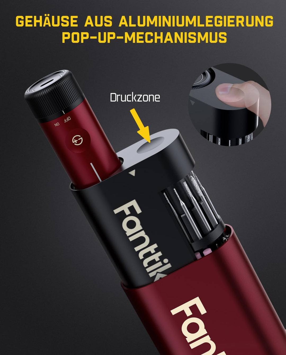 Fanttik F2 PRO Akku Multifunktionswerkzeug, starker Magnetmotor, Revostor-Hub, Rotationswerkzeug Set