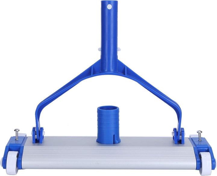 SIQUA Aluminium-Poolreiniger mit Vier Rädern und Schleppbürste, Anschluss an Ø38 mm Saugschlauch, Lä