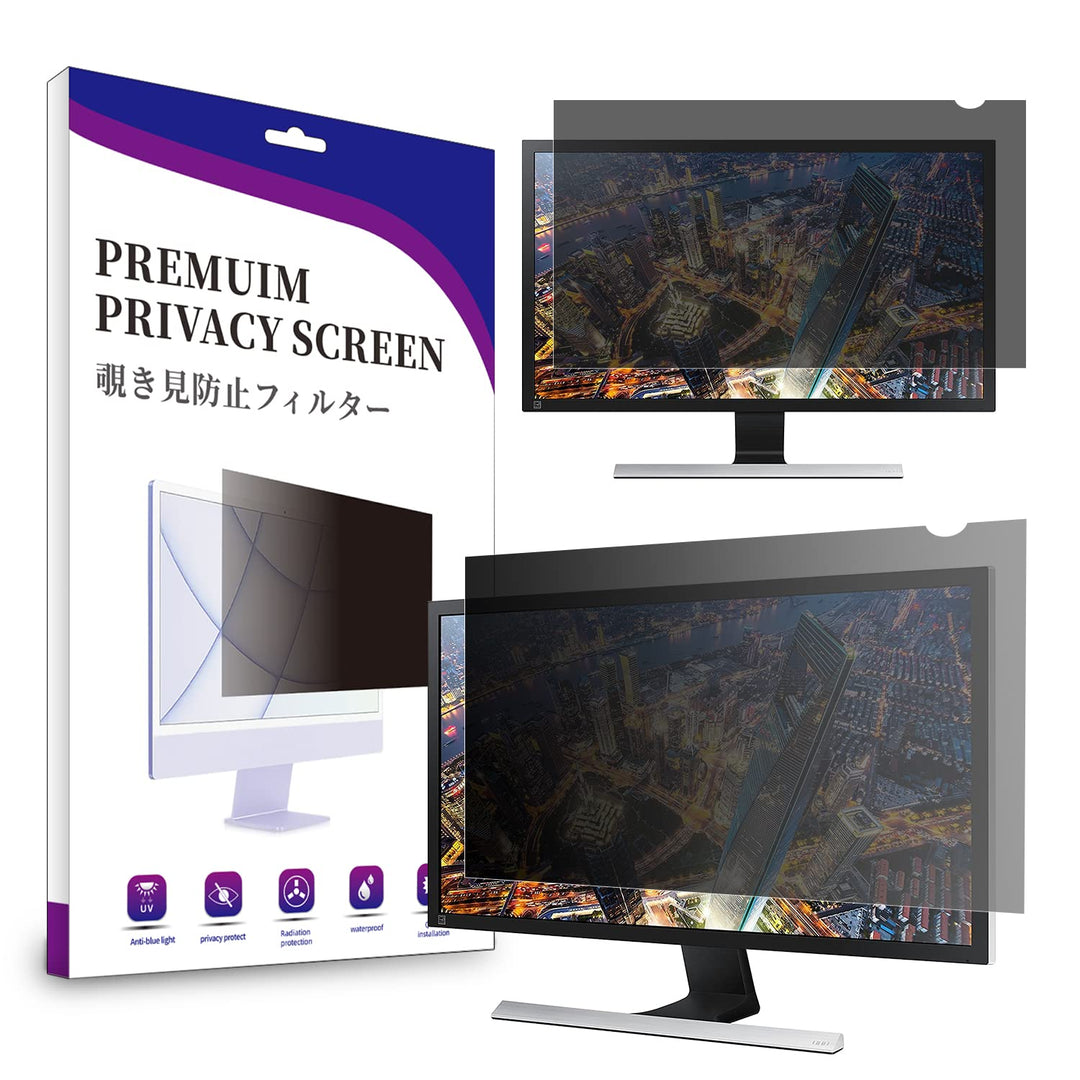 AiMok 23.6 Zoll Monitor Blickschutzfilter & Anti-Blaulichtfilter, Premium Privacy Filter, Blickschut