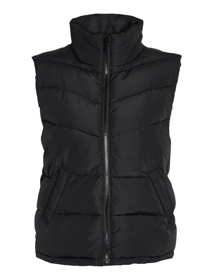 Noisy may Damen Nmdalcon S/L Short Vest Noos Steppweste S Schwarz / Weiss, S Schwarz / Weiss